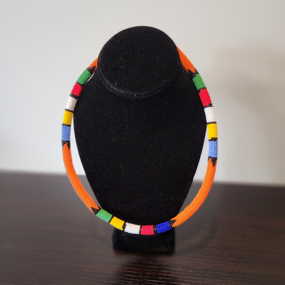 African Zulu beaded necklace